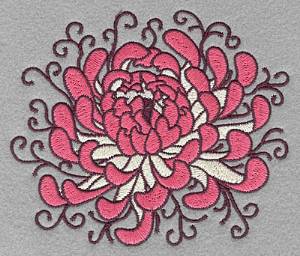 Picture of Peony Flower Machine Embroidery Design
