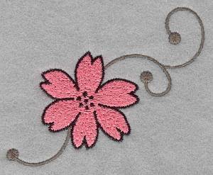 Picture of Asian Flower Machine Embroidery Design