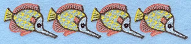 Picture of Tropical Fish School Machine Embroidery Design