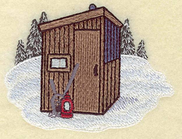 Picture of Ice Fishing Hut Machine Embroidery Design