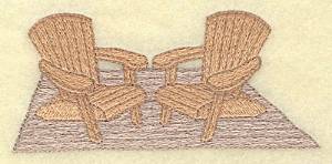 Picture of Two Adirondack Chairs Machine Embroidery Design