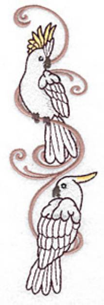 Picture of Pair of Cockatoos Machine Embroidery Design