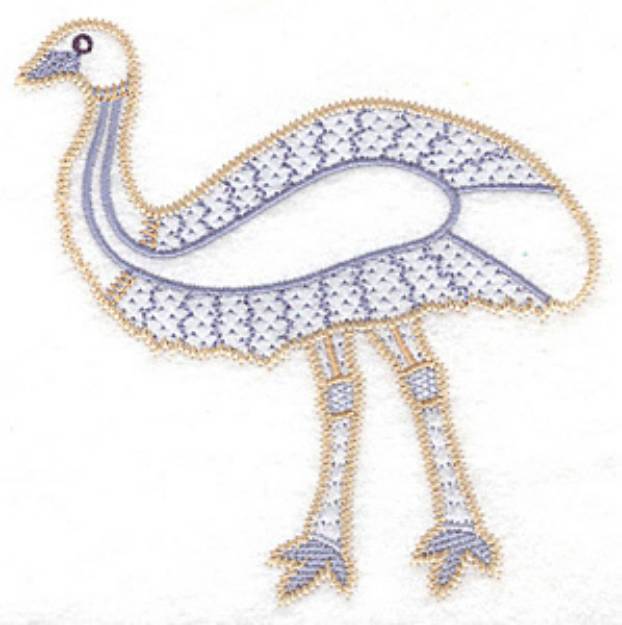 Picture of Artistic Emu Machine Embroidery Design