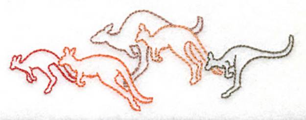 Picture of Kangaroo Troop Machine Embroidery Design