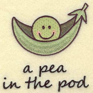 Picture of A Pea In The Pod Machine Embroidery Design