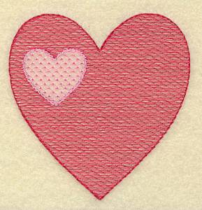 Picture of Double Heart Machine Embroidery Design