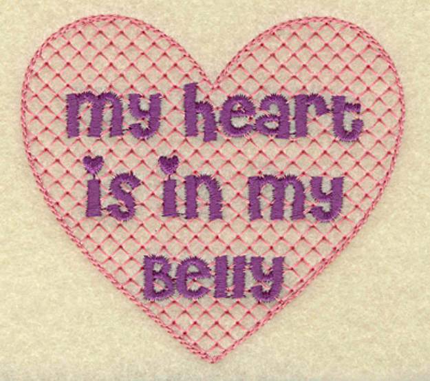 Picture of Heart in Belly Machine Embroidery Design