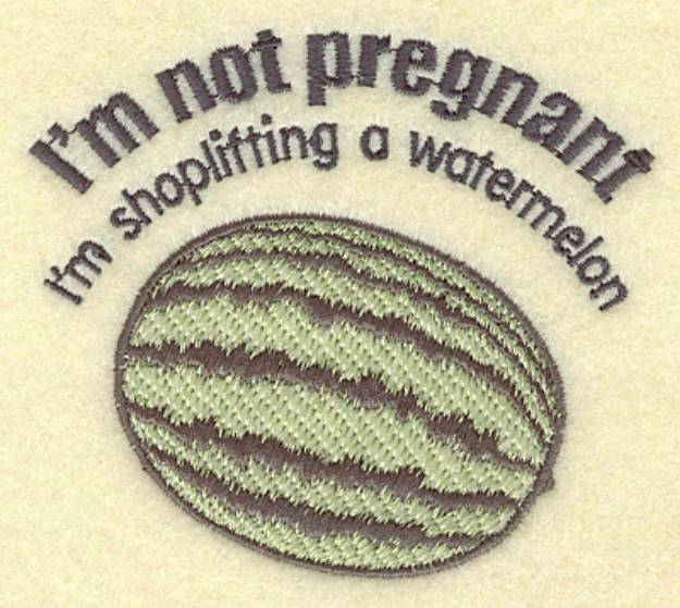 Picture of Pregnant Watermelon Machine Embroidery Design