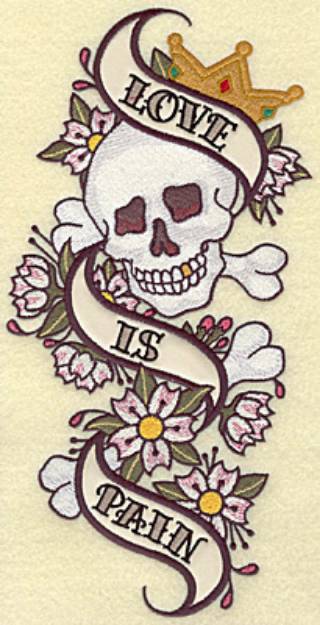 Picture of Love is Pain Applique Machine Embroidery Design