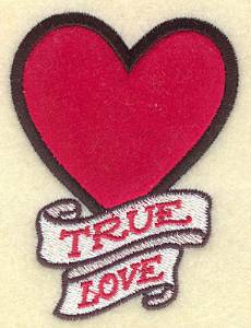 Picture of True Love Applique Machine Embroidery Design