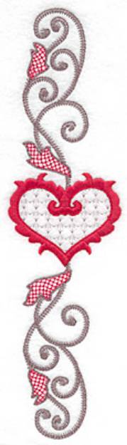 Picture of Floral Heart Horizontal Machine Embroidery Design