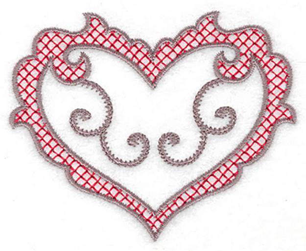 Picture of Decorated Heart Machine Embroidery Design