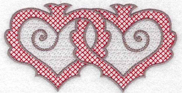 Picture of Hearts with Motif Machine Embroidery Design