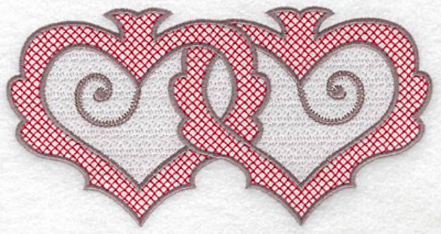 Picture of Hearts with Motif Machine Embroidery Design