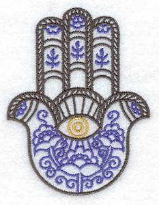 Picture of Hamsa Hand Symbol Machine Embroidery Design
