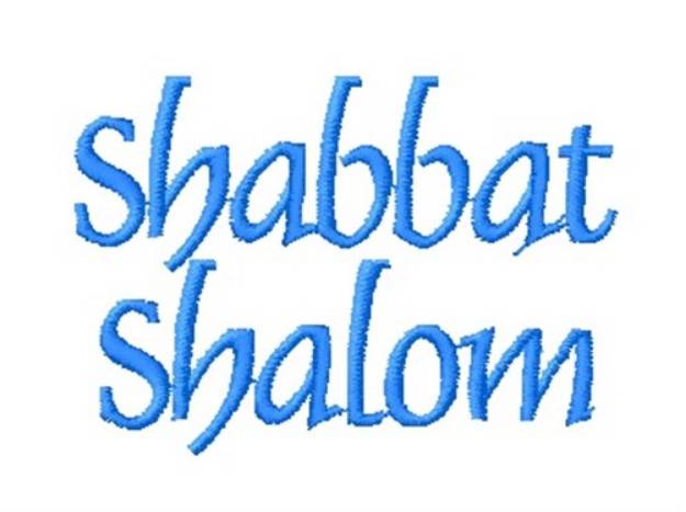 Picture of Shabbat Shalom Machine Embroidery Design