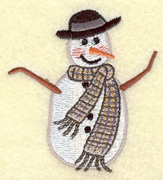 Picture of Short Snowman Machine Embroidery Design