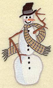 Picture of Snowman Tall Machine Embroidery Design
