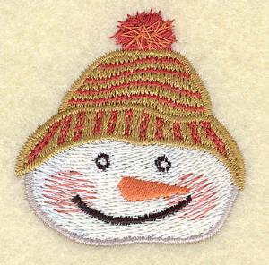 Picture of Snowman Head Machine Embroidery Design