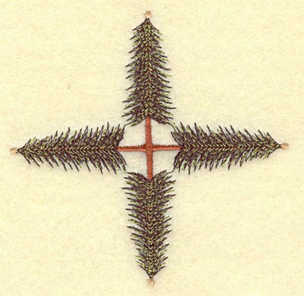 Picture of Pine Tree Cross Machine Embroidery Design