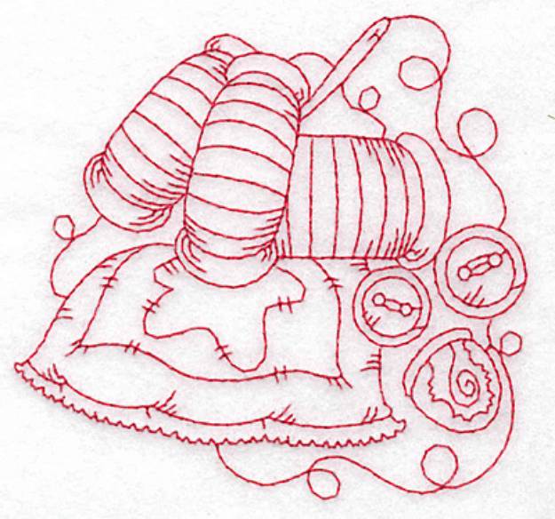 Picture of Thread Redwork Machine Embroidery Design