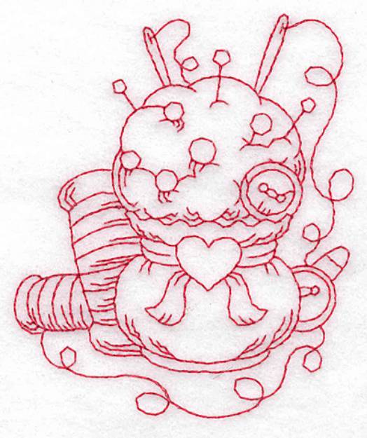 Picture of Pin Cushion & Thread Machine Embroidery Design
