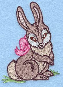 Picture of Bunny With Bow Machine Embroidery Design
