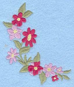 Picture of Flower Corner Machine Embroidery Design