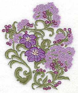 Picture of Lilac Blooms Machine Embroidery Design
