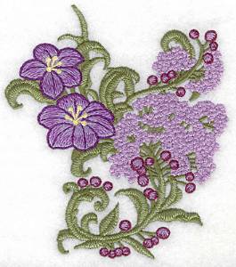 Picture of Bouquet in Purples Machine Embroidery Design
