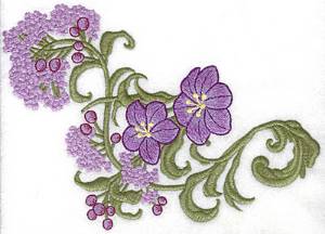 Picture of Blooms of Purple Machine Embroidery Design