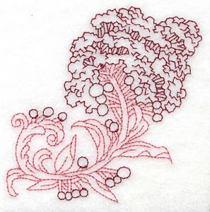 Picture of Lilac Bloom Redwork Machine Embroidery Design
