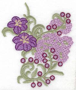 Picture of Purple Blooms Machine Embroidery Design