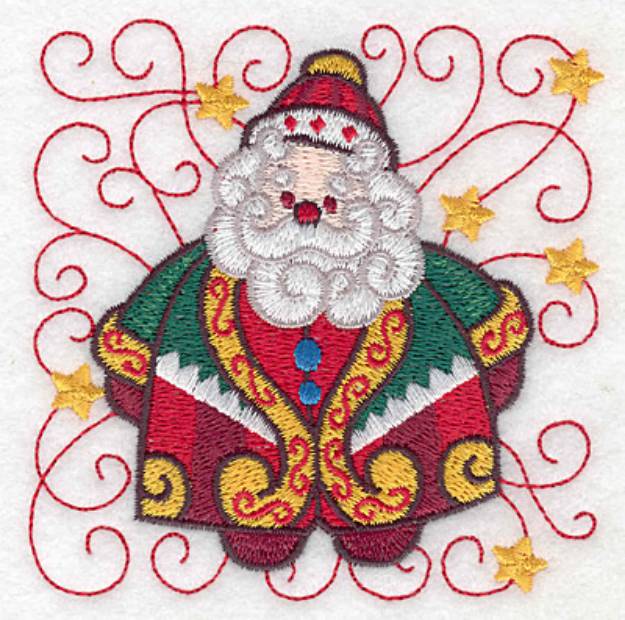 Picture of Santa A Machine Embroidery Design