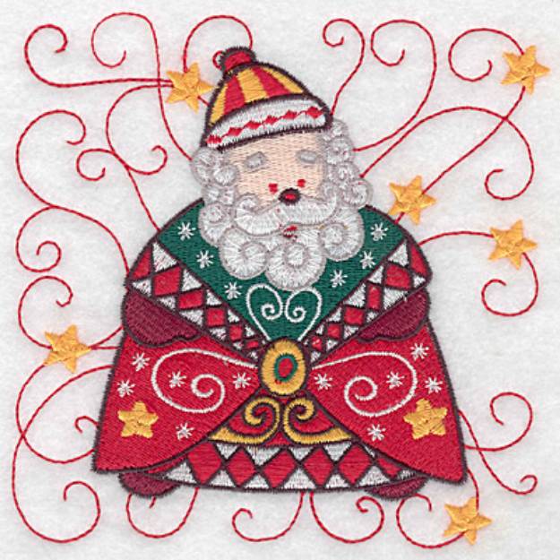 Picture of Santa E Machine Embroidery Design