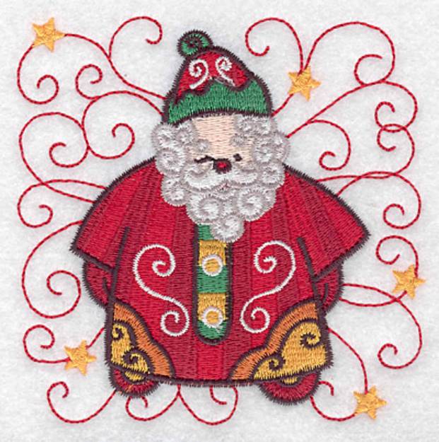 Picture of Santa H Machine Embroidery Design
