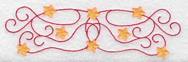 Picture of Swirls and Stars Border Machine Embroidery Design
