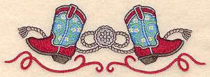 Picture of Cowboy Boots And Rope Machine Embroidery Design