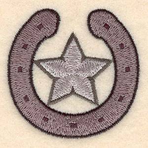 Picture of Horseshoe And Star Machine Embroidery Design