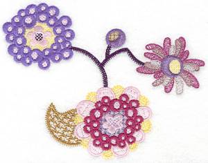 Picture of Patchwork Flowers Machine Embroidery Design