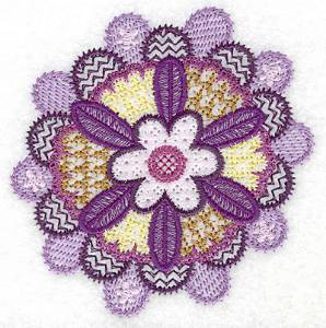 Picture of Patchwork Floral Doily Machine Embroidery Design