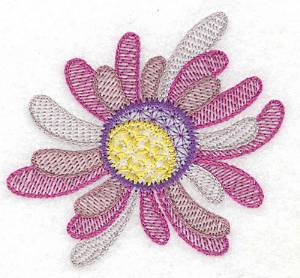 Picture of Patchwork Petal Flower Machine Embroidery Design