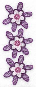 Picture of Flower Trio Machine Embroidery Design