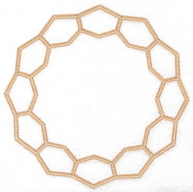 Picture of Honeycomb Circle Machine Embroidery Design