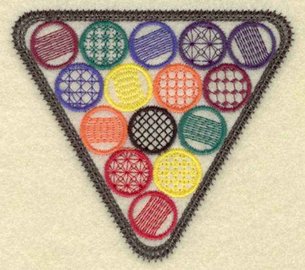 Picture of Rack Of Billiard Balls Machine Embroidery Design