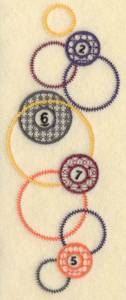 Picture of Pool Balls And Circles Machine Embroidery Design