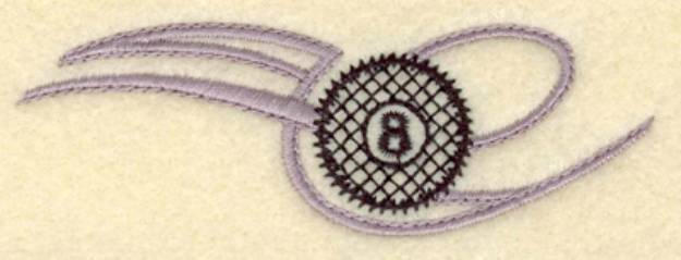 Picture of Eight Ball Horizontal Machine Embroidery Design