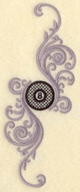Picture of Eight Ball Verical Machine Embroidery Design