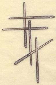 Picture of Cue Stick Arrangement Machine Embroidery Design