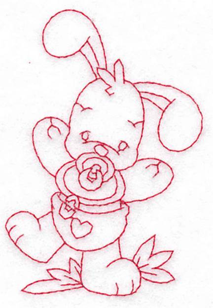 Picture of Bunny with Pacifier Machine Embroidery Design